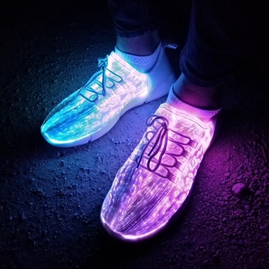 LIGHT-UP LUMINOUS FIBER OPTIC UNISEX SHOES