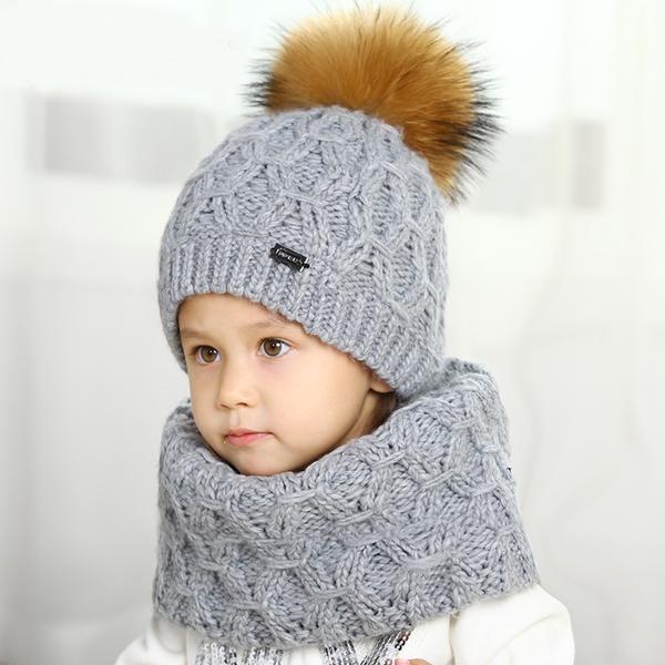 Winter Hat And Scarf Wool Set For Kids