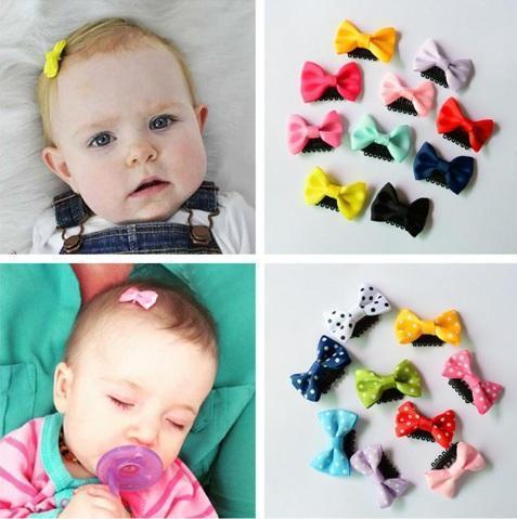 Mini Bow Hair Clips (10 pcs)