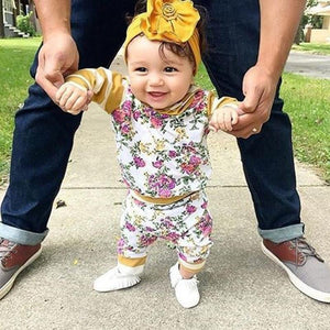 Cute Swag Floral Hooded Set