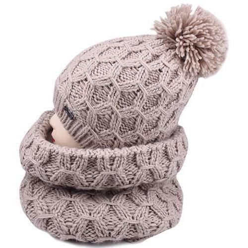 Winter Hat And Scarf Wool Set For Kids