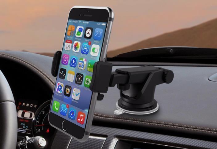 Automatically Locking Windshield Phone Holder