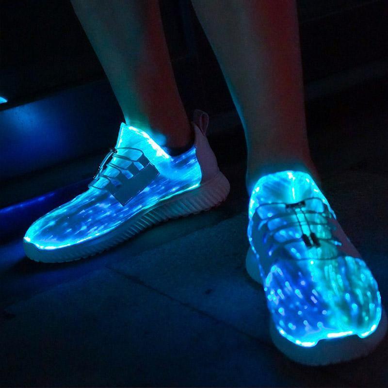 LIGHT-UP LUMINOUS FIBER OPTIC UNISEX SHOES