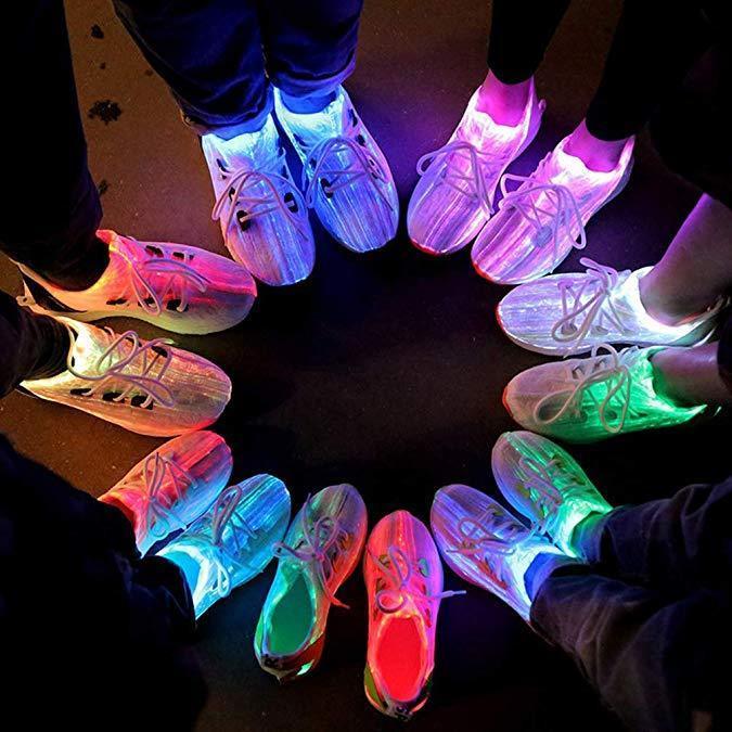 LIGHT-UP LUMINOUS FIBER OPTIC UNISEX SHOES