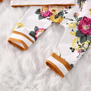 Cute Swag Floral Hooded Set