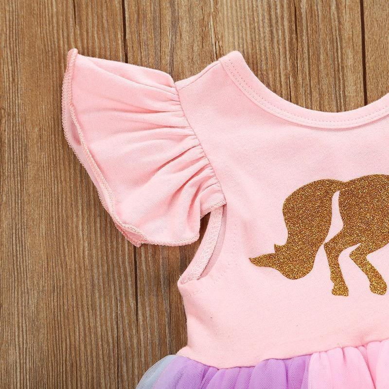Cute Unicorn Design Tutu Dress