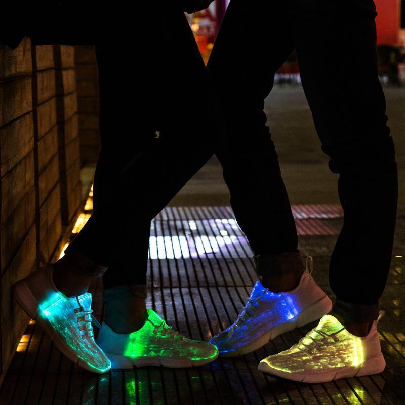 LIGHT-UP LUMINOUS FIBER OPTIC UNISEX SHOES