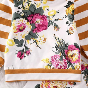 Cute Swag Floral Hooded Set