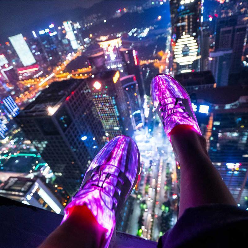 LIGHT-UP LUMINOUS FIBER OPTIC UNISEX SHOES