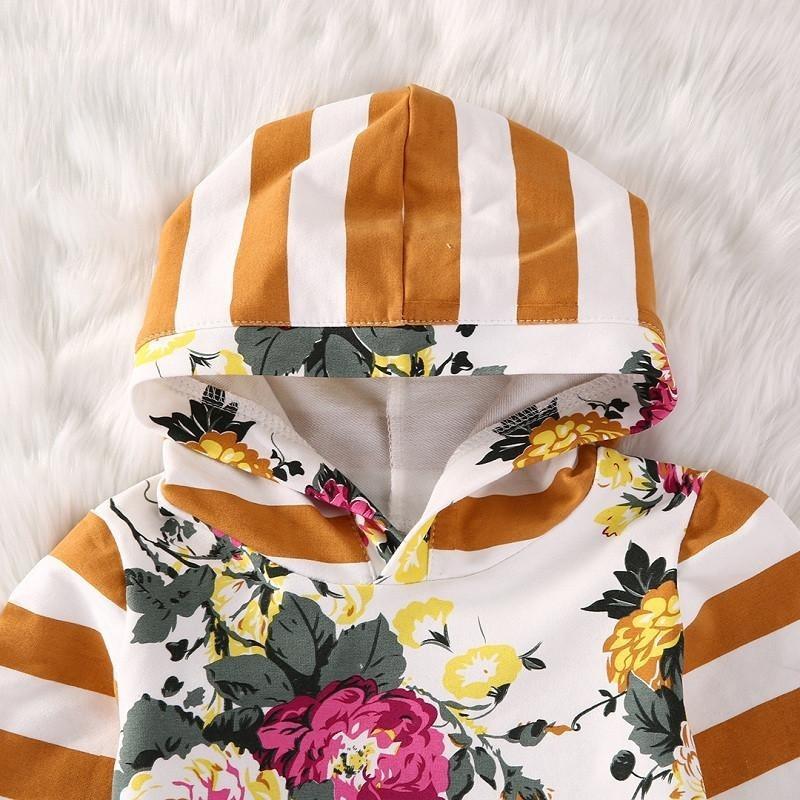 Cute Swag Floral Hooded Set