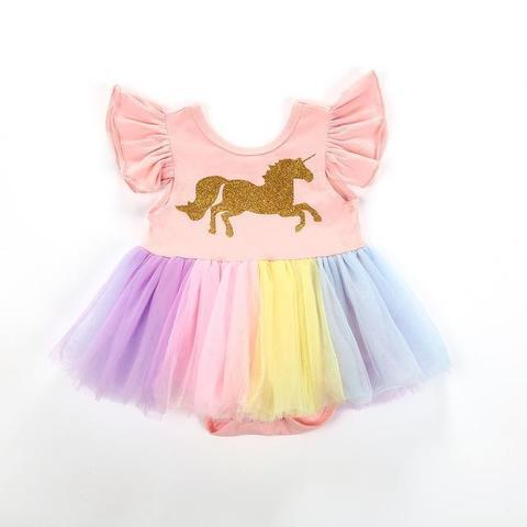 Cute Unicorn Design Tutu Dress