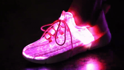 LIGHT-UP LUMINOUS FIBER OPTIC UNISEX SHOES