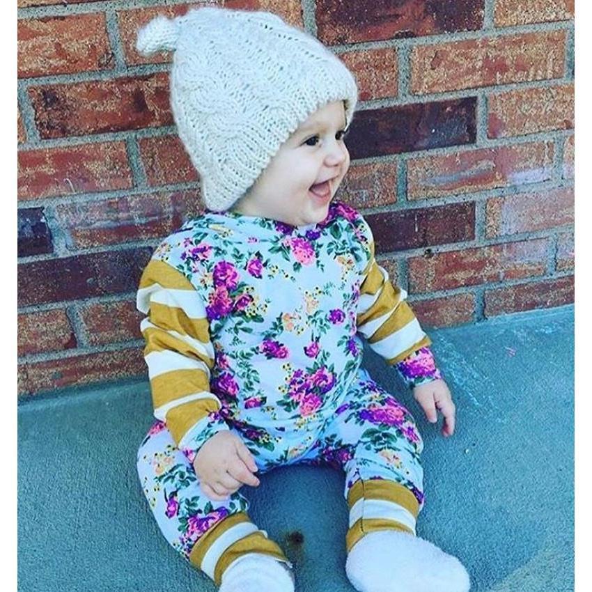 Cute Swag Floral Hooded Set