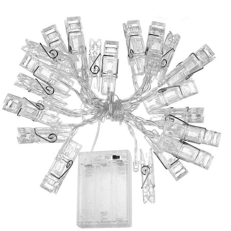 LED Garland Photo Clips