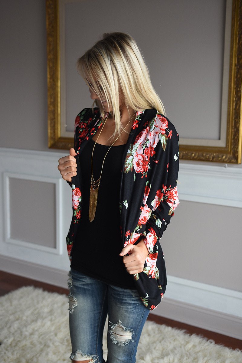 Floral summer coat kimono