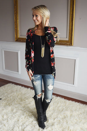 Floral summer coat kimono