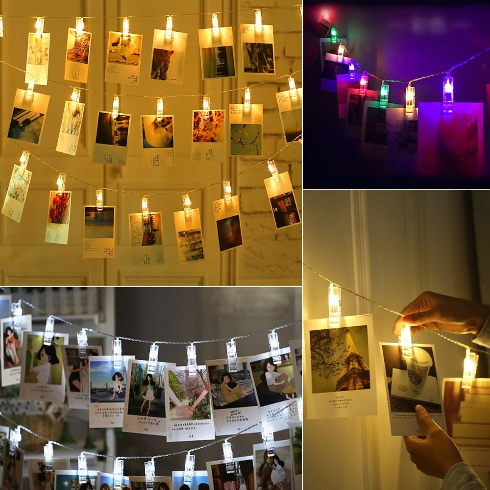 LED Garland Photo Clips