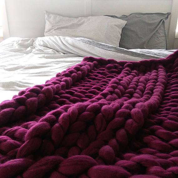 Handmade Chunky Knit Blanket