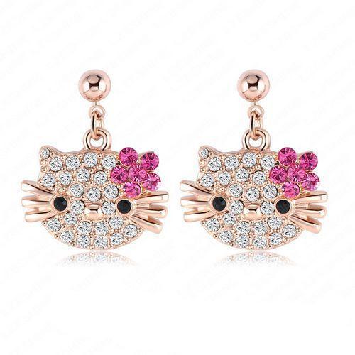 Lovely Cat Flower Earring