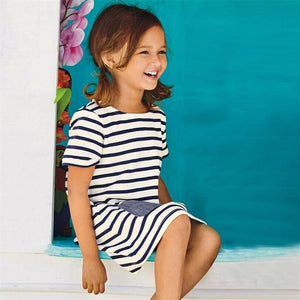 Girls Short Sleeve Summer Dress Cotton