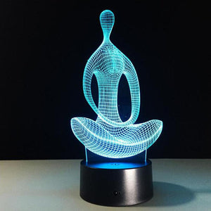 3D Creative Yoga Meditation Night Light