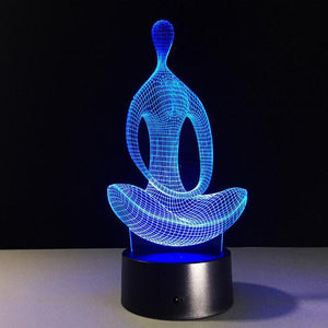 3D Creative Yoga Meditation Night Light