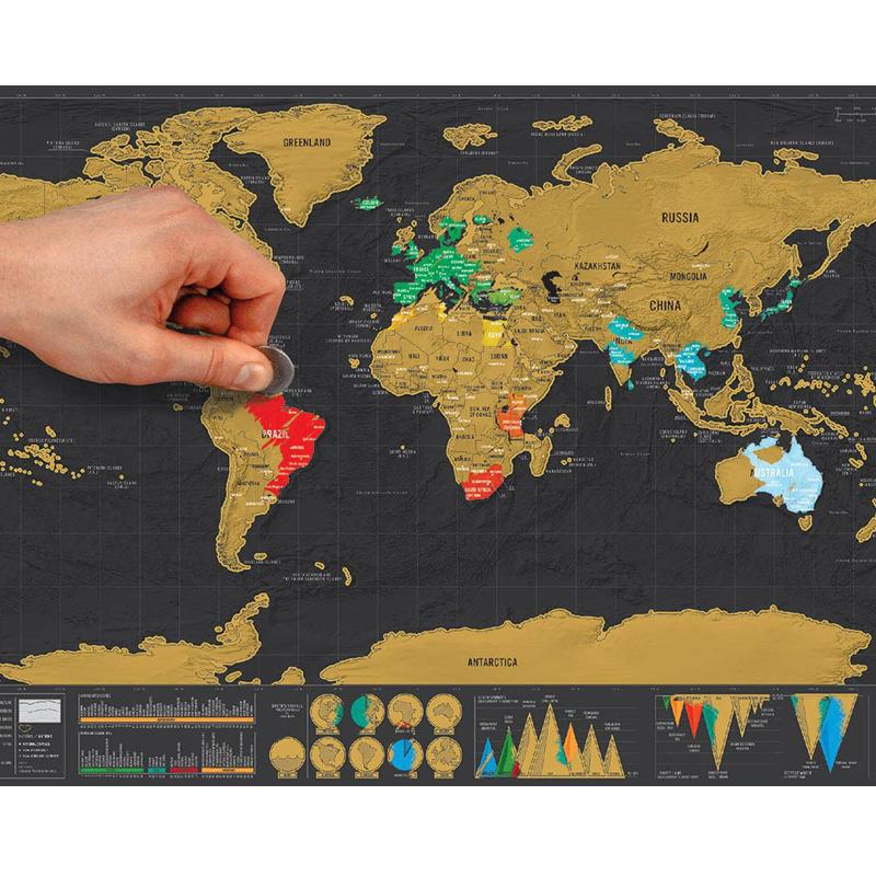 Gold Scratch Off Map