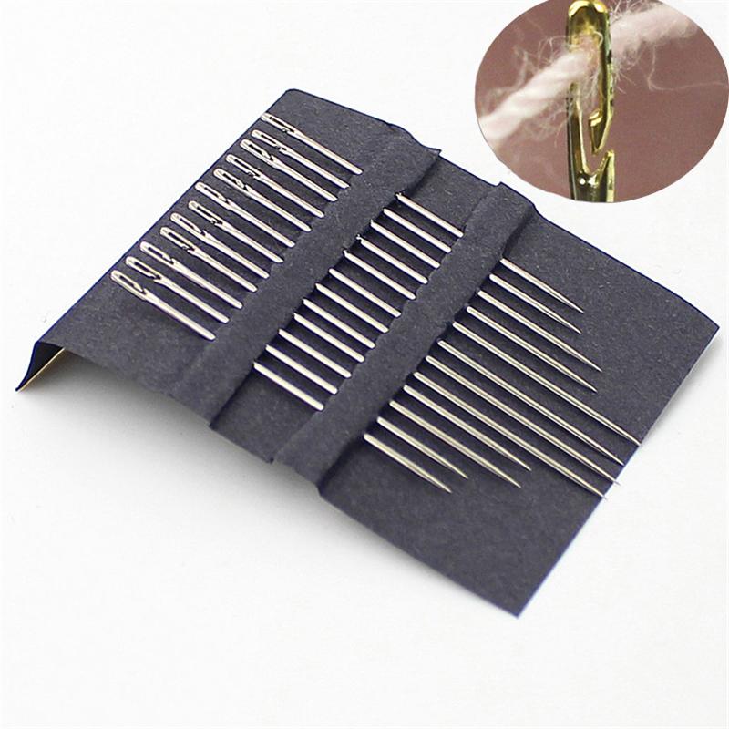 12pcs Self Threading Needles Hand Sewing Needles