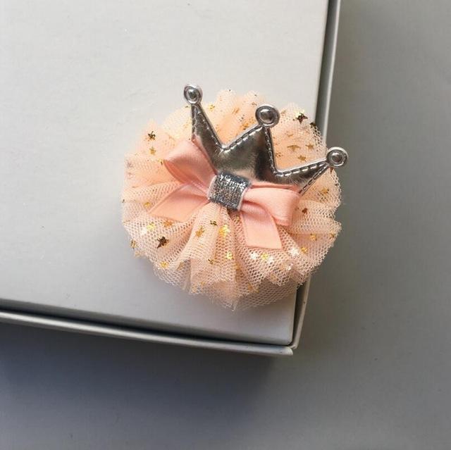 Kids Glitter light chiffon Crown Headbands