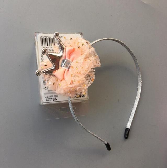 Kids Glitter light chiffon Crown Headbands