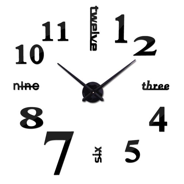 3D mirror clocks fashion