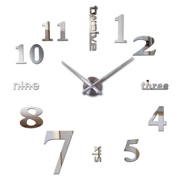3D mirror clocks fashion