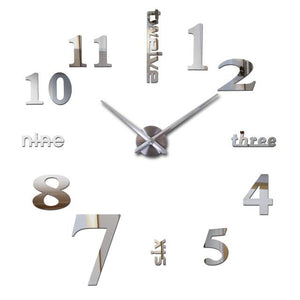 3D mirror clocks fashion