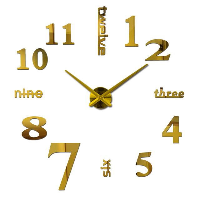 3D mirror clocks fashion
