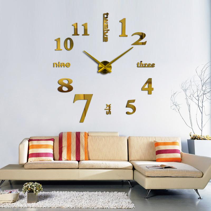 3D mirror clocks fashion