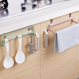 Automatic Folding Cupboard Rack with Hooks