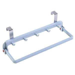 Automatic Folding Cupboard Rack with Hooks