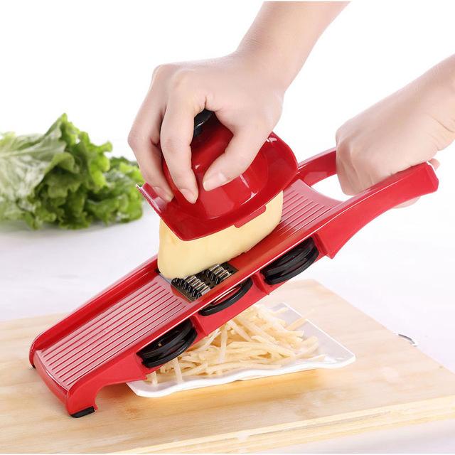 Vegetable Cutter with Steel Blade Mandoline Slicer. Peeler