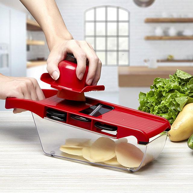 Vegetable Cutter with Steel Blade Mandoline Slicer. Peeler