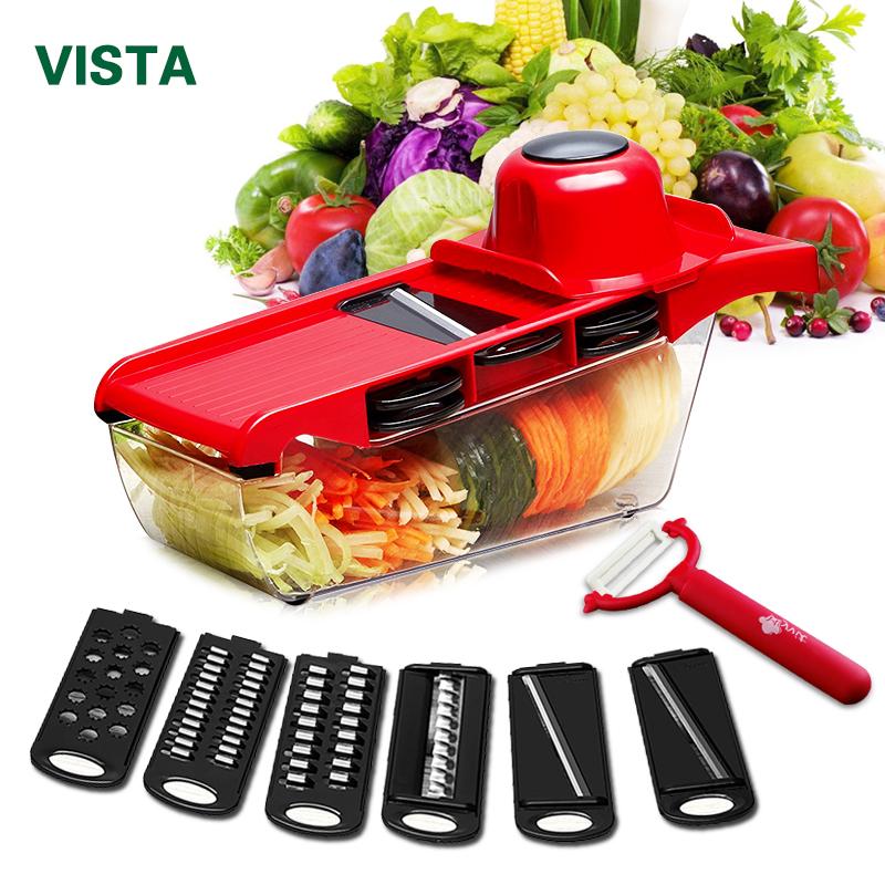 Vegetable Cutter with Steel Blade Mandoline Slicer. Peeler