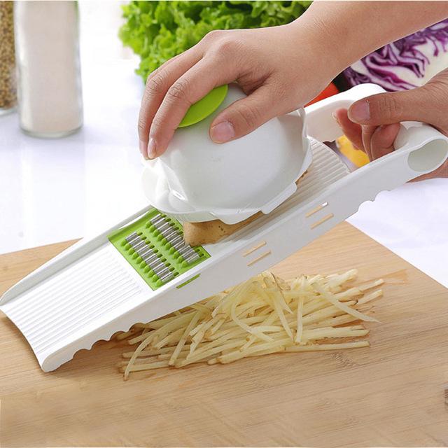 Vegetable Cutter with Steel Blade Mandoline Slicer. Peeler